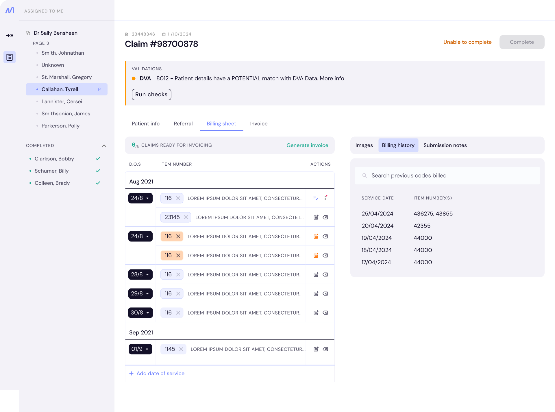Medbill — Billing